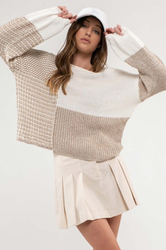 Off To A Good Start Sweater - Taupe