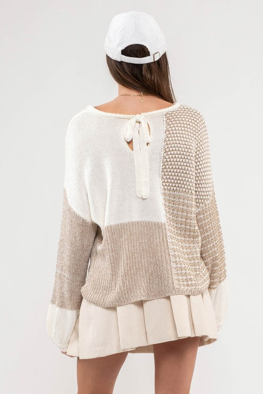 Off To A Good Start Sweater - Taupe
