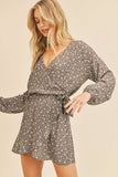 Make It Known Floral Dress - Charcoal