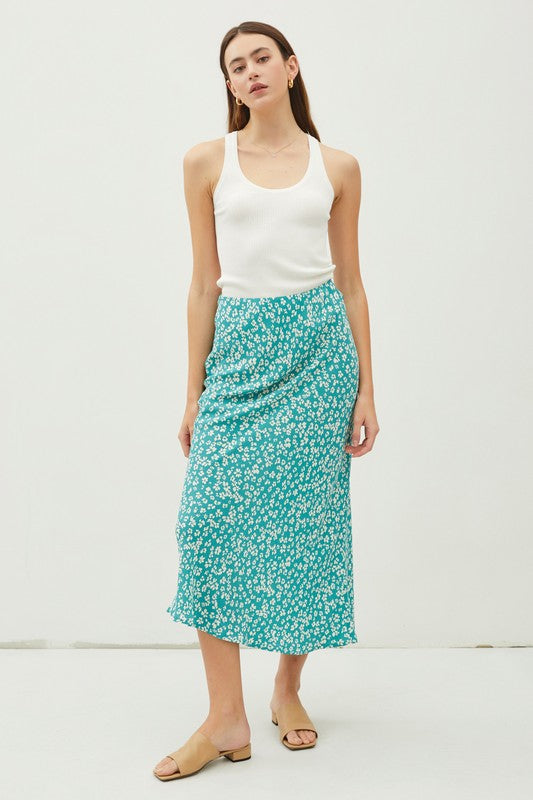 Day Dreamer Midi Skirt - Jade