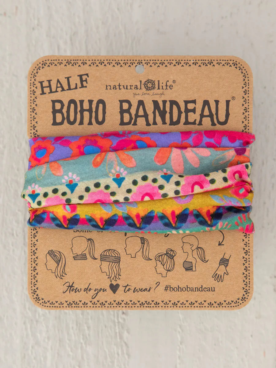 Boho Half Bandeau - Floral Border