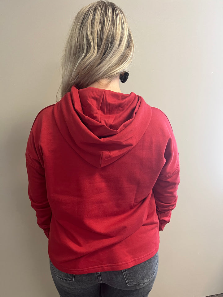Indiana IU Cropped Sweatshirt - Red