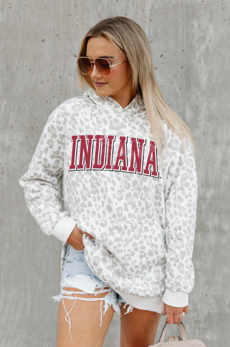 Indiana Hoosiers IU Home Team Leopard Sweatshirt