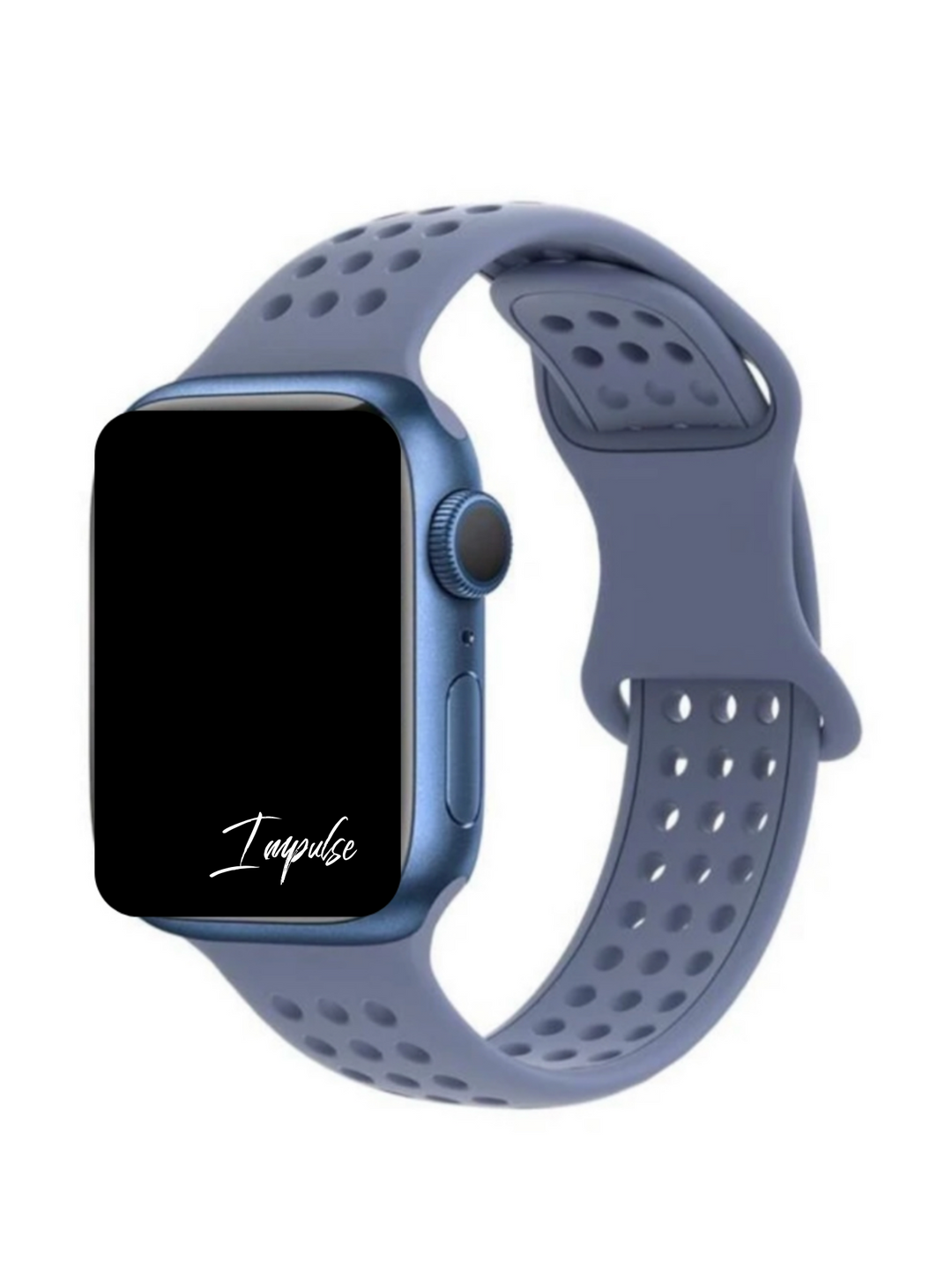 Breathable Dot Silicone Watch Band - Dusty Blue