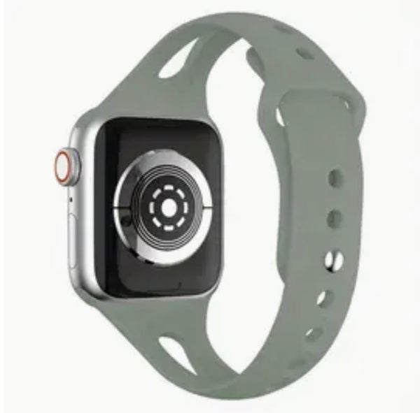 Sporty Slim Silicone Watch Band - Grey