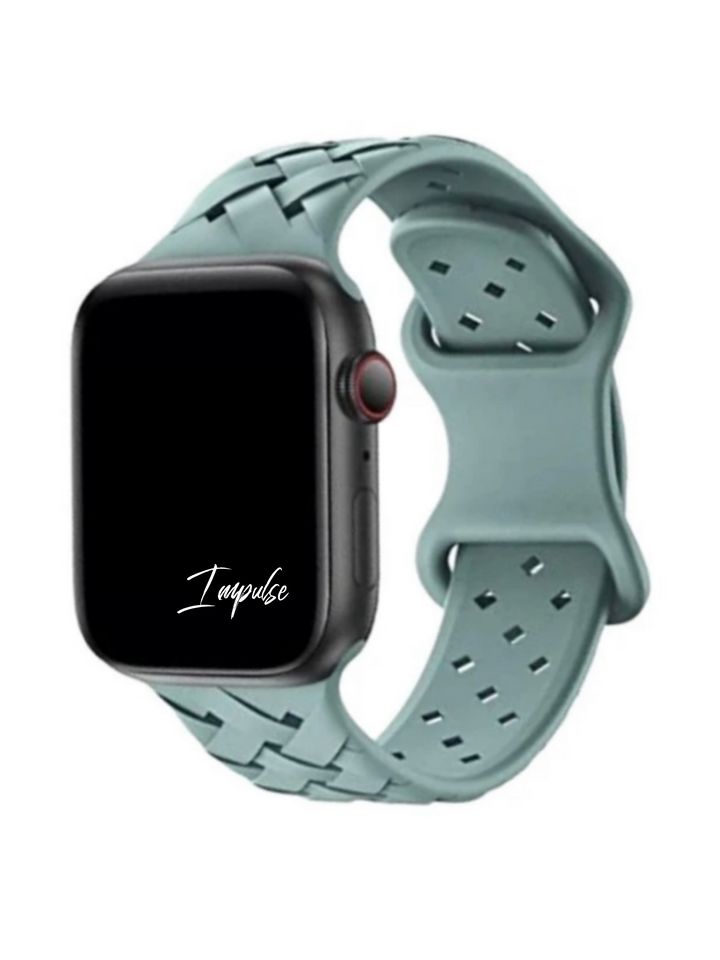 Trellis Silicone Watch Band - Green