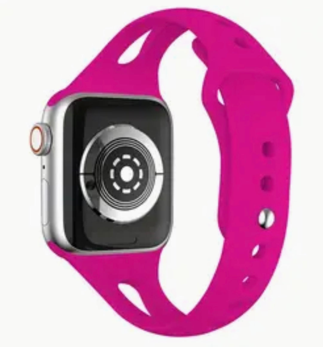 Sporty Slim Silicone Watch Band - Hot Pink