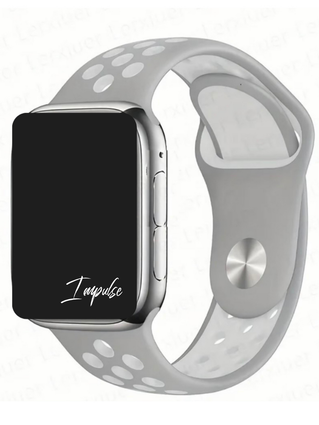 Two Tone Silicone Watch Band - Grey White