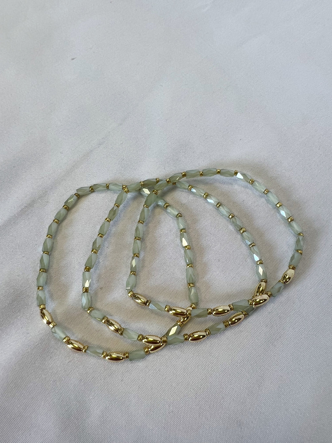 Bead Bracelet Gold Mint