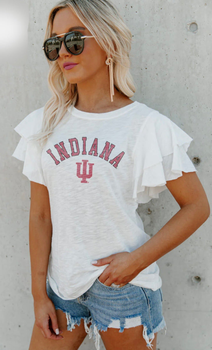 Indiana IU All In To Win Flutter Tee