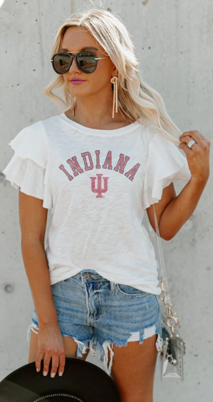 Indiana IU All In To Win Flutter Tee