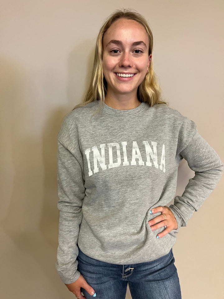 Indiana Graphic Sweatshirt - Heather Grey