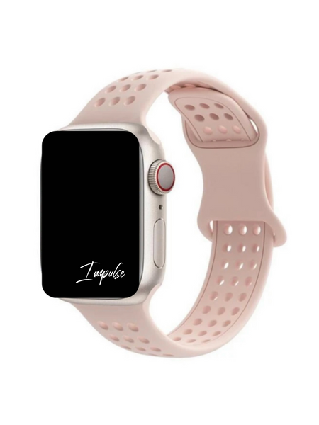 Breathable Dot Silicone Watch Band - Pink