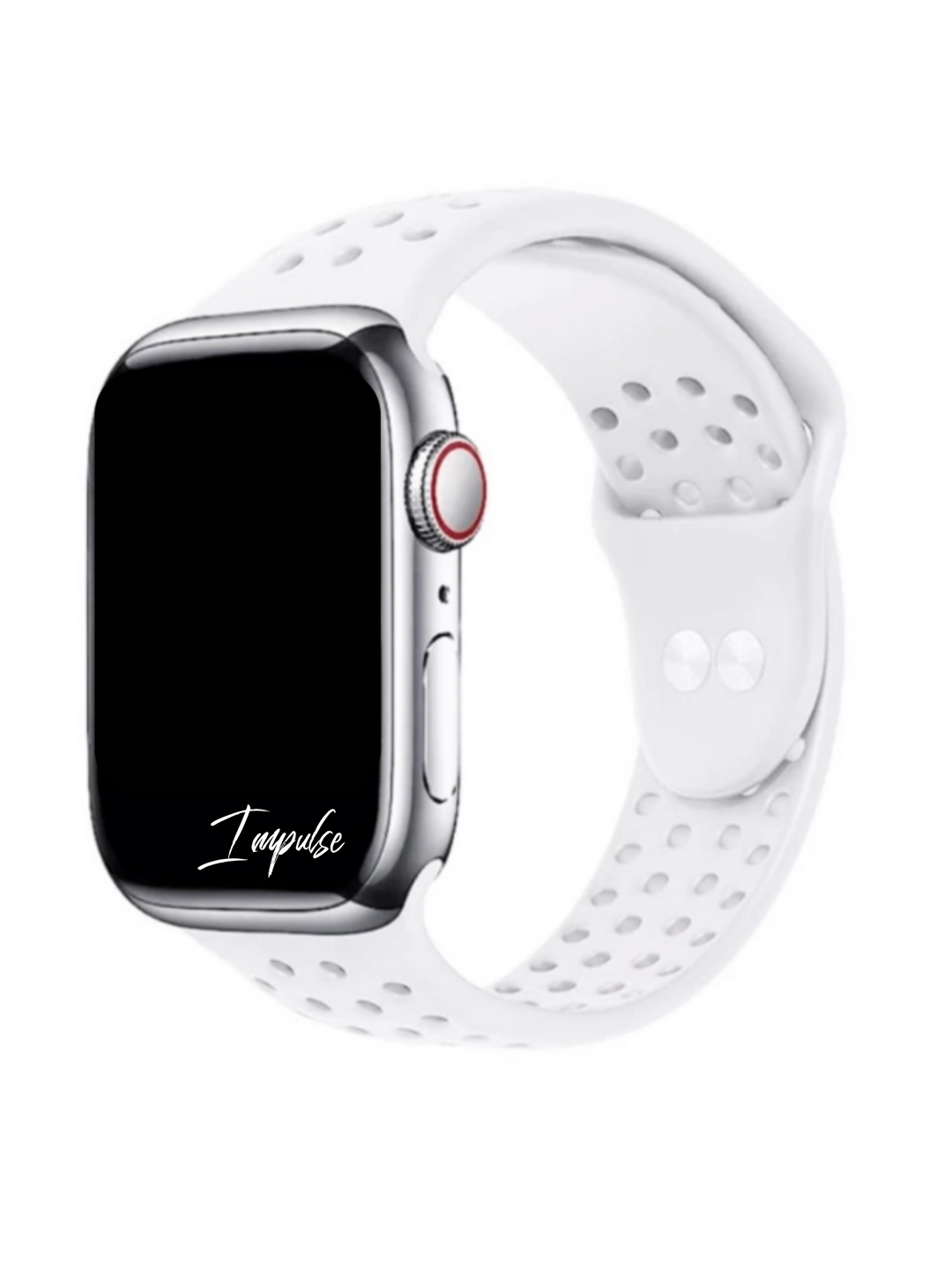 Breathable Dot Silicone Watch Band - White