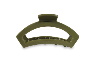 Teletie Open Hair Clip Large - Olive