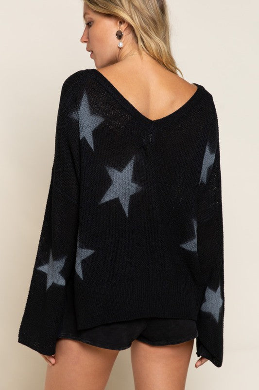 Wish Upon A Star Sweater - Black