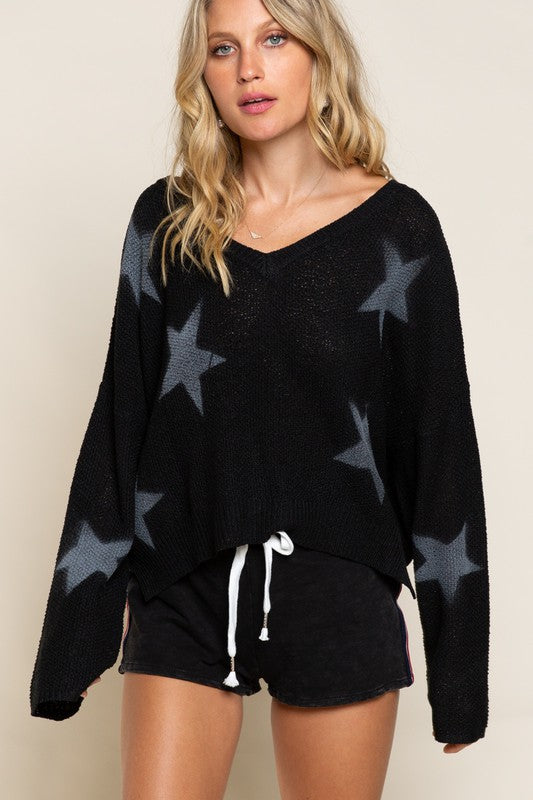 Wish Upon A Star Sweater - Black
