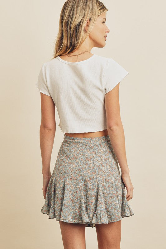 On The Way To You Skirt - Light Blue