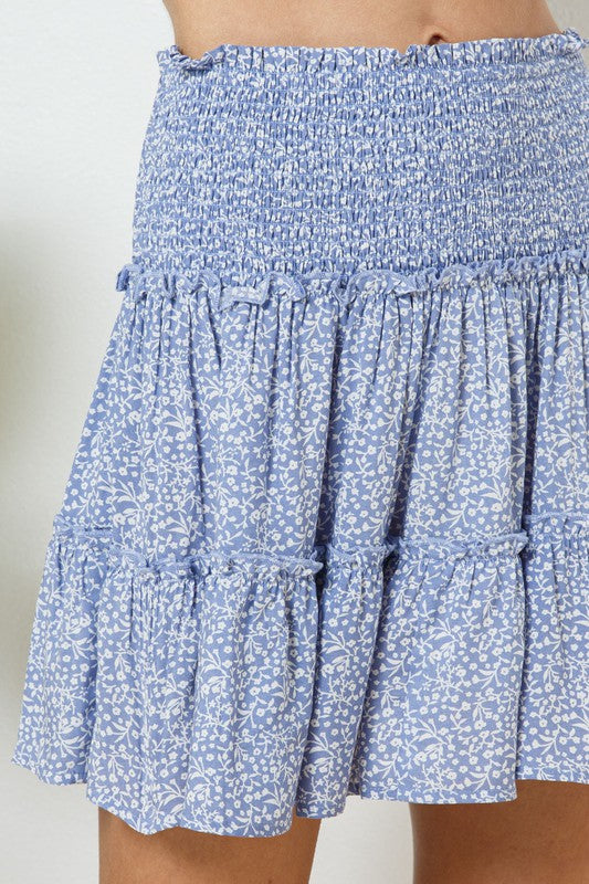 Tell Me All About It Skirt - Blue