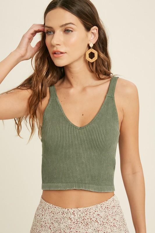 Can't Ignore You Bralette - Teal Green