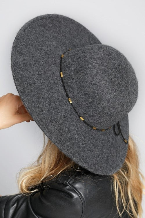 Floppy Wide Brim Hat - Grey