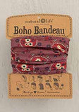 Boho Bandeau - Red Cream Floral