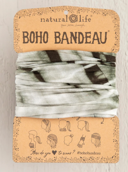 Boho Bandeau - Olive Tonal Tie Dye