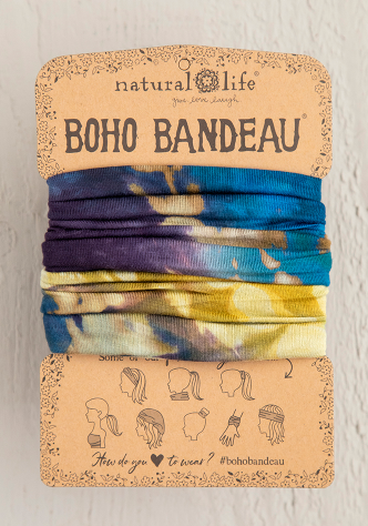 Boho Bandeau - Blue Multi Tie Dye