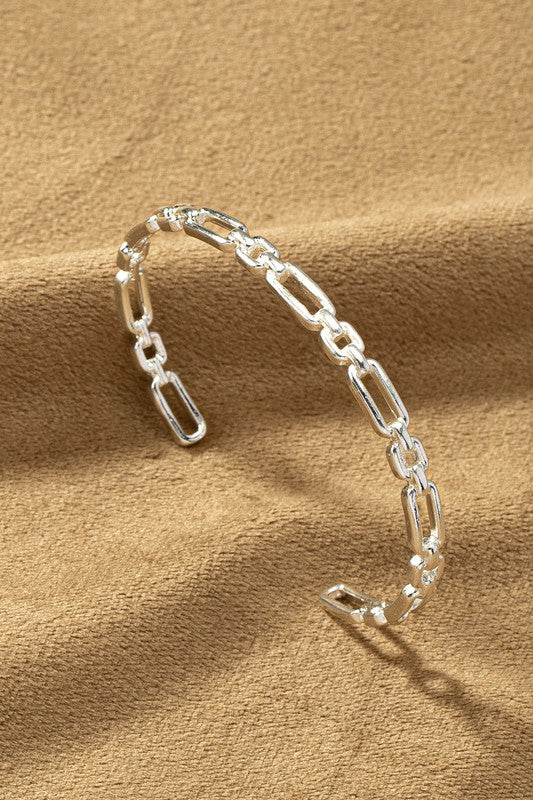 Chain Cuff Bracelet - Silver