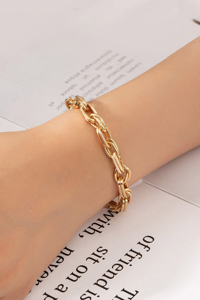 Double Chain Link Bracelet - Gold