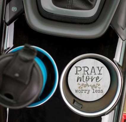 Single Car Coaster - Pray More Worry Less