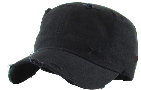 Army Cadet Distressed Hat - Black