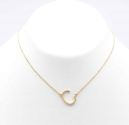 Initial Necklace C - Gold