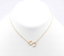 Initial Necklace S - Gold