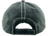 Gray Hair Don't Care Vintage Baseball Cap Hat - Black