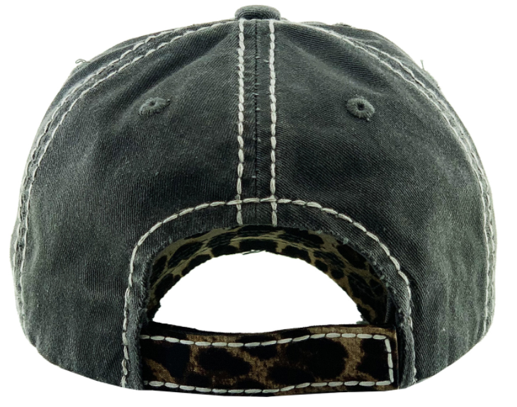 Thankful & Blessed Vintage Baseball Cap Hat - Black