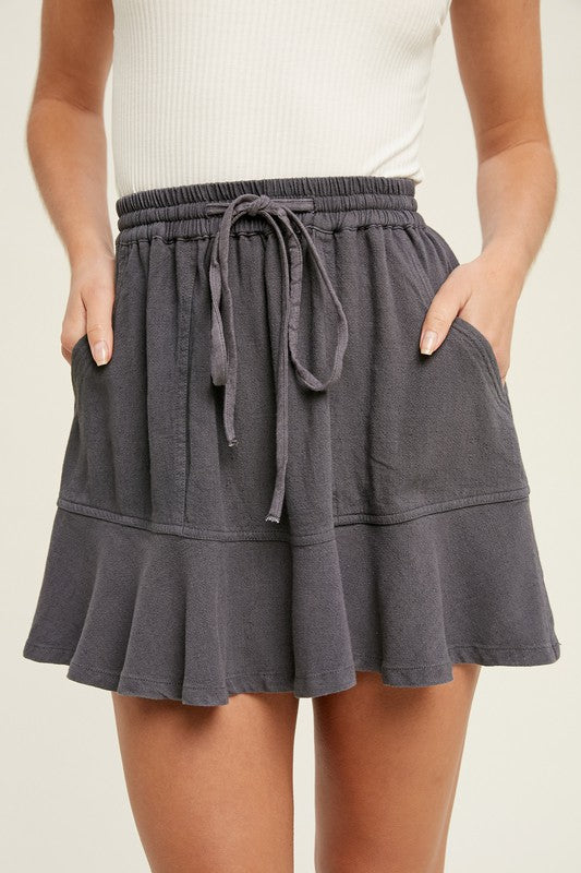 Hello Beautiful Skirt - Charcoal