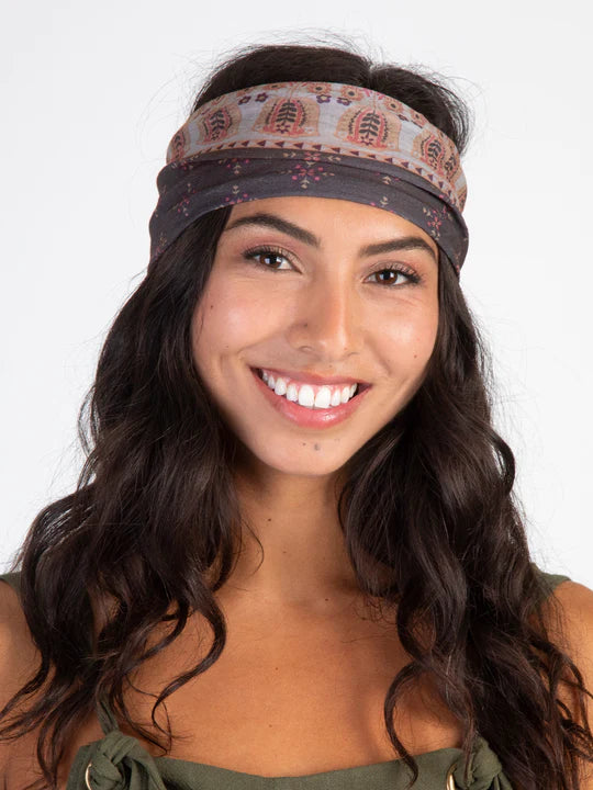 Boho Half Bandeau - Mocha Tulips