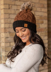 Leopard Pom Beanie - Tan – Impulse of Jasper