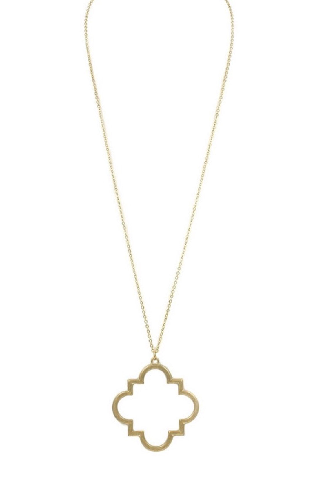 Quatrefoil Necklace - Gold