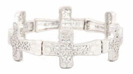 Design All Cross Bracelet Silver