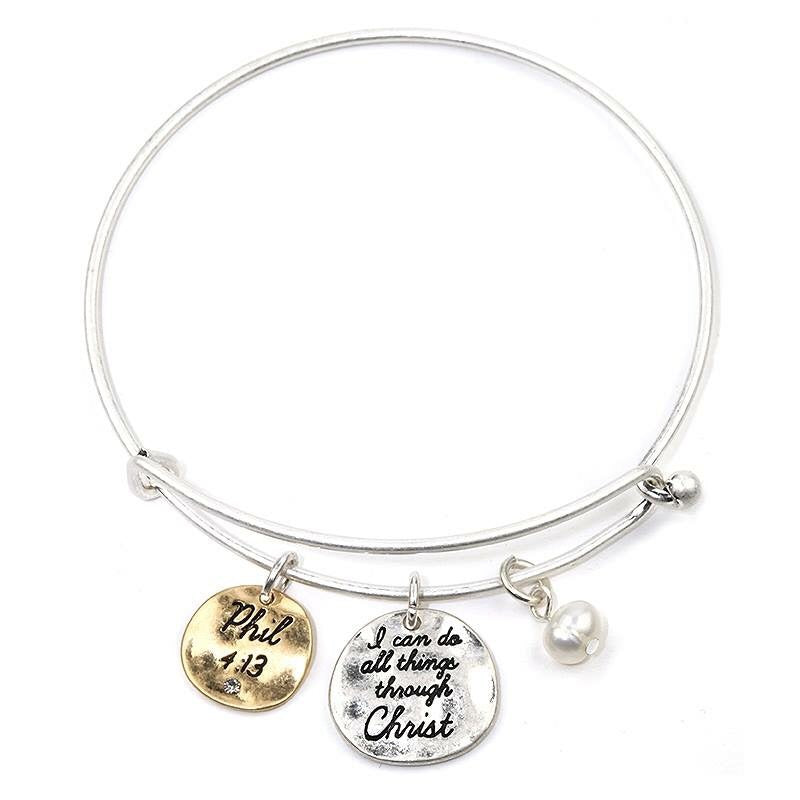 I Can Do All Things Charm Bracelet Silver