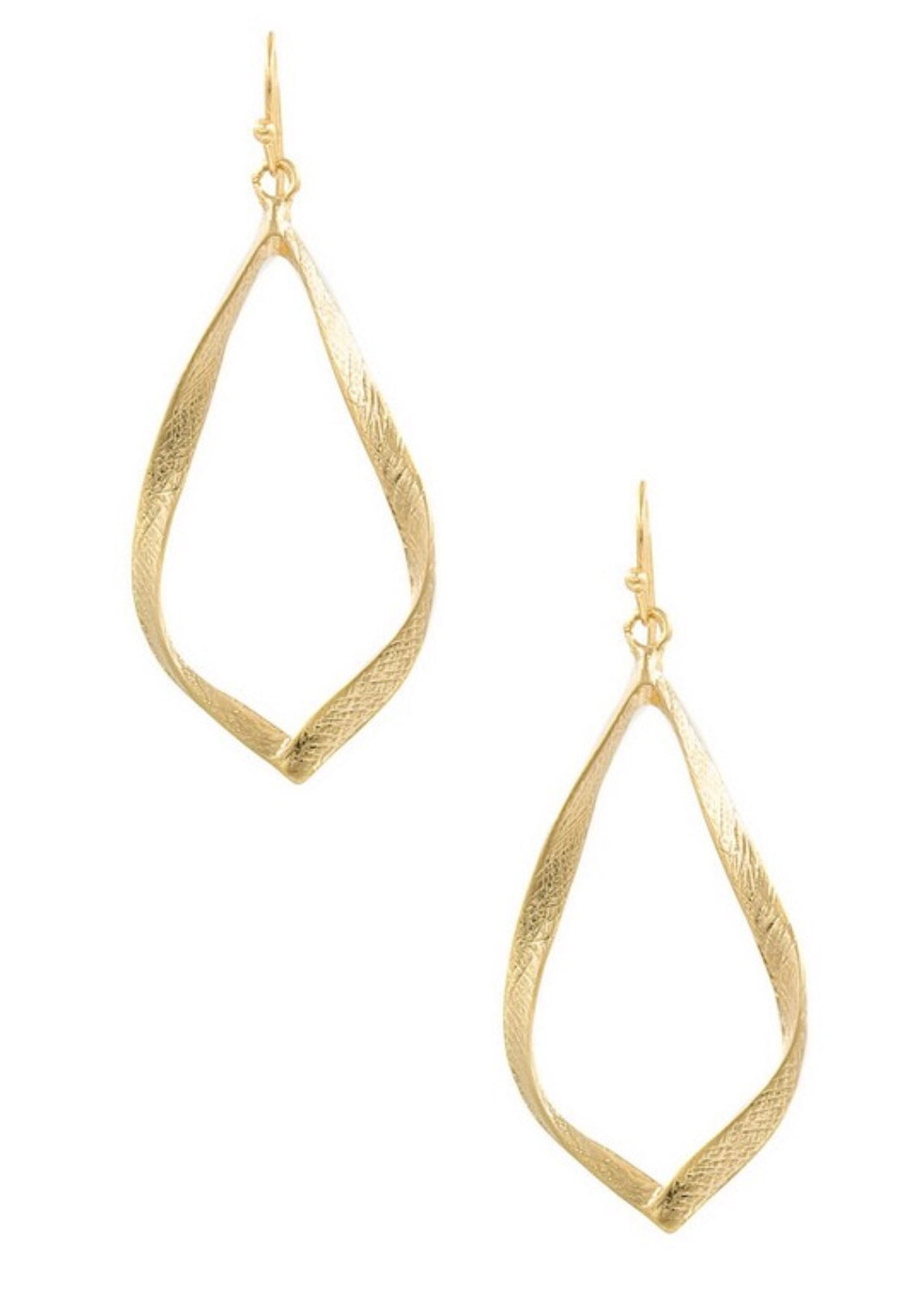 Teardrop Swirl Earrings - Gold