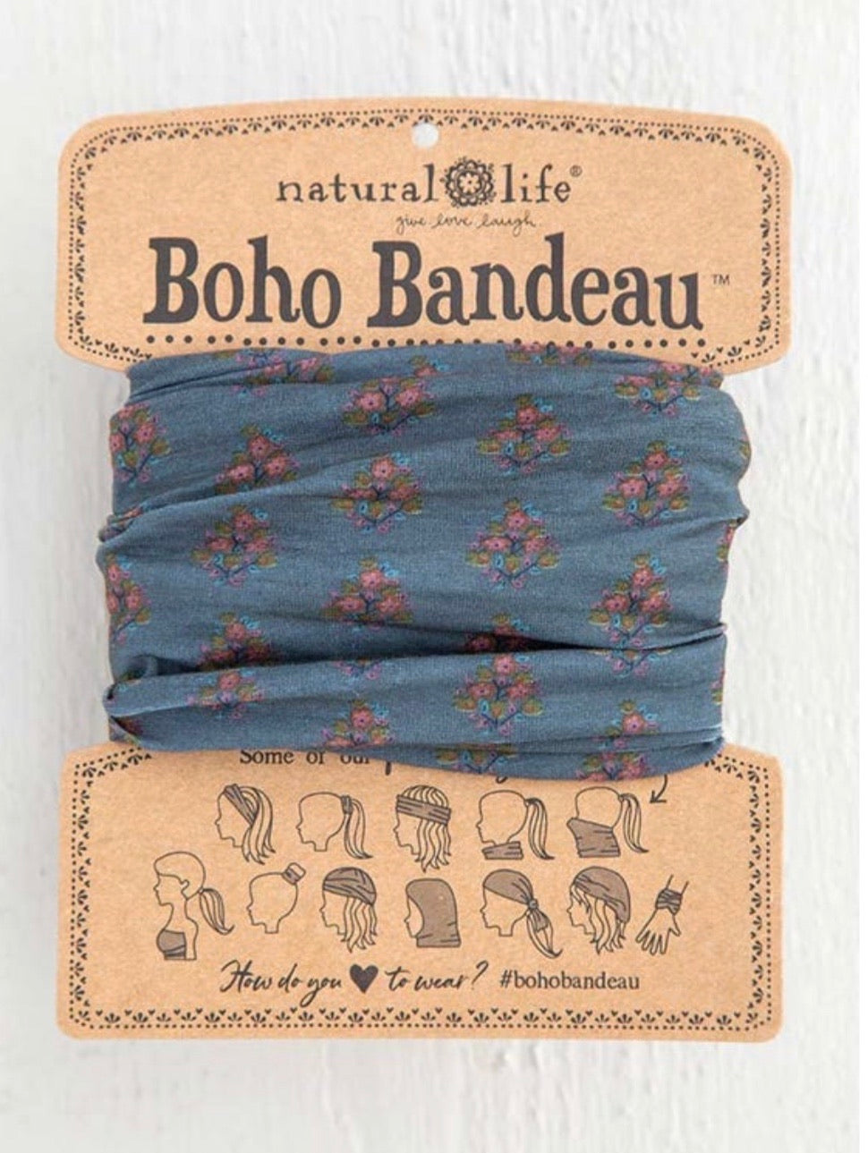 Boho Bandeau - Charcoal Floral