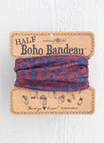 Boho Half Bandeau - Red Indigo Folk