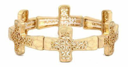 Design All Cross Bracelet Gold