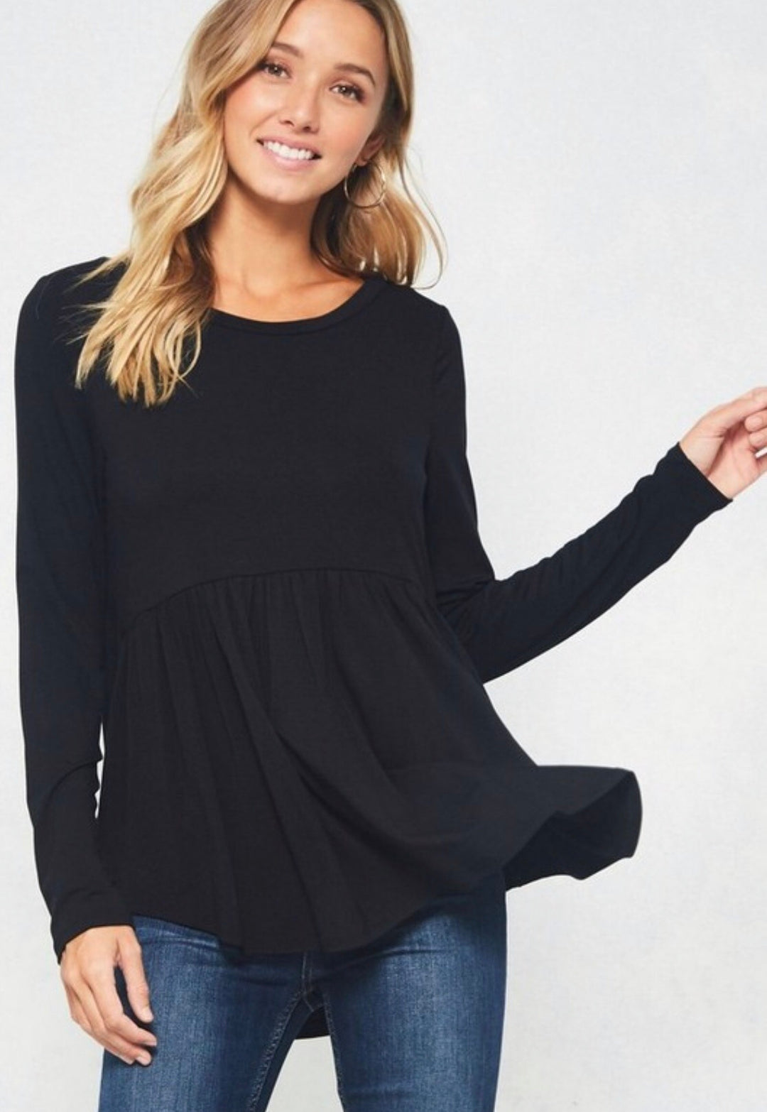 Flare For Drama Top - Black