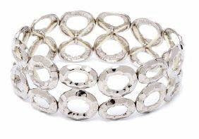 Open Circle Bracelet Silver