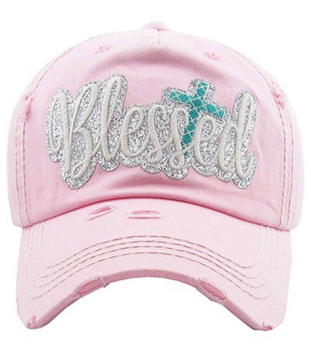 Blessed Vintage Baseball Cap Hat - Pink