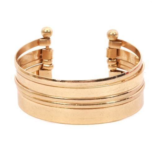 Solid Line Cuff Bracelet - Gold